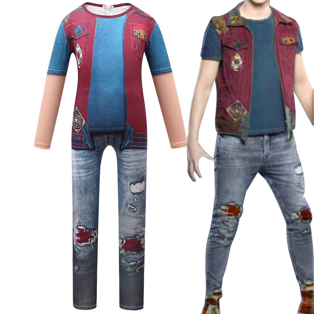 Buyboys Zombies Cosplay Zentai Suit Costume Children Jumpsuit Bodysuit Outfits for kids Now Cheaper With 3 - 5 Days Ship - PajamasBuy