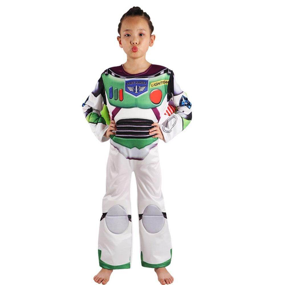 Buzz Lightyear Toy Story Carnival Cosplay Costume Set For Kids Boys With Mask Wing - Azufun
