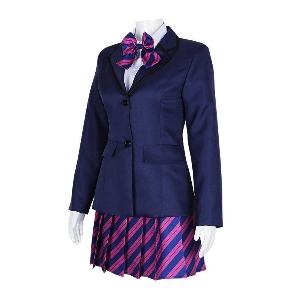 Can't Communicate Uniform Dress Cosplay Costume Skirt Outfit Anime Halloween Shirt Coat with Tie for Women - Azufun