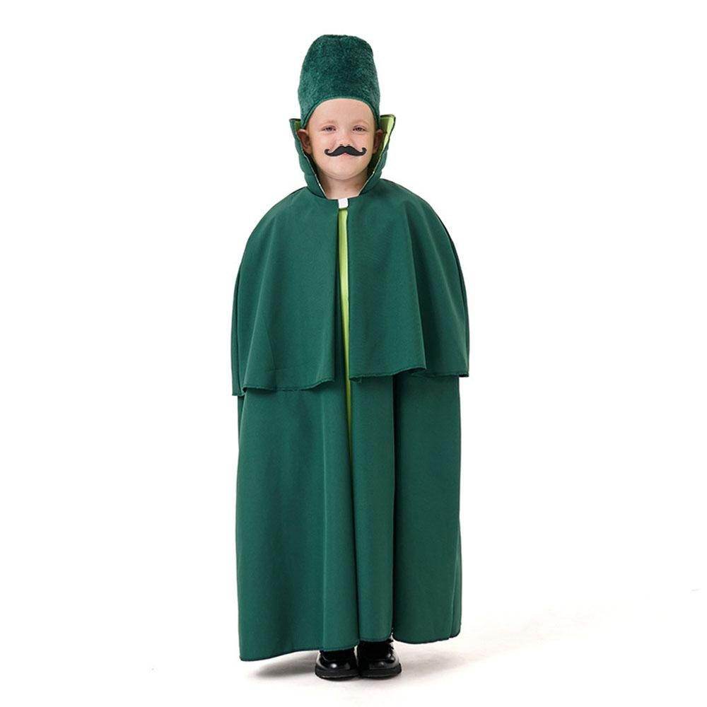 Children's Wizard of Oz Soldier Costume Bearded Guard Outfit for Halloween and Parties - Azufun