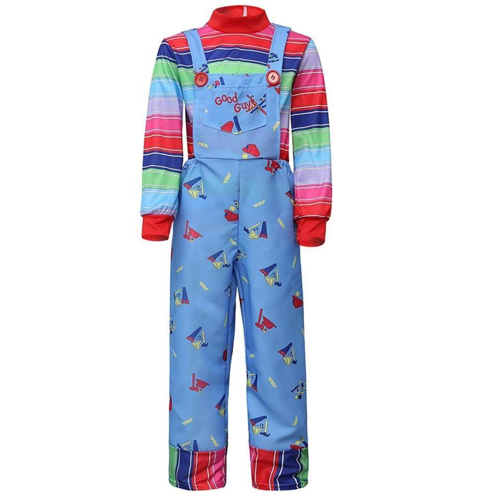 child's kids Chucky Costume Boy Jumpsuit Girls Dress stage Halloween - Azufun