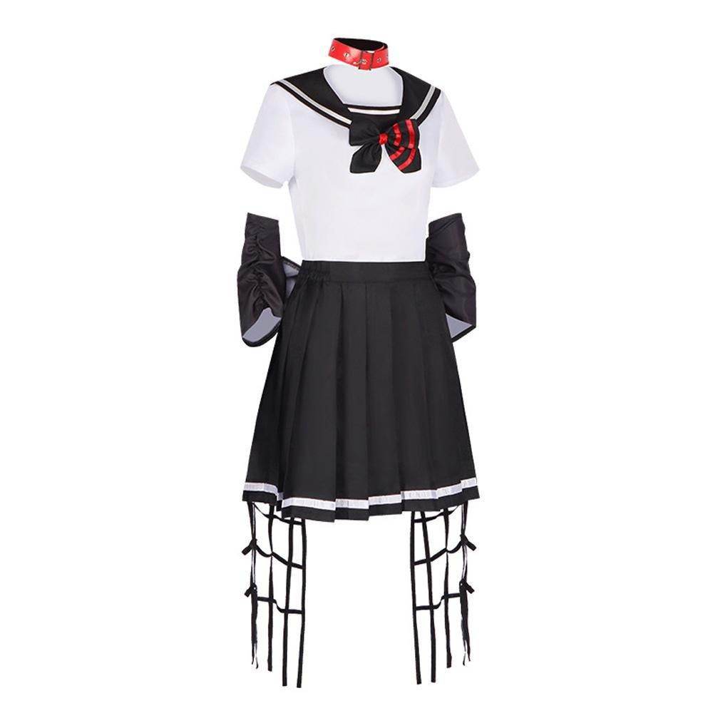 Dead Mount Death Play Shinoyama Poruka Sakimiya Misaki Anime Cosplay Costume Outfits Halloween Carnival Suit - Azufun