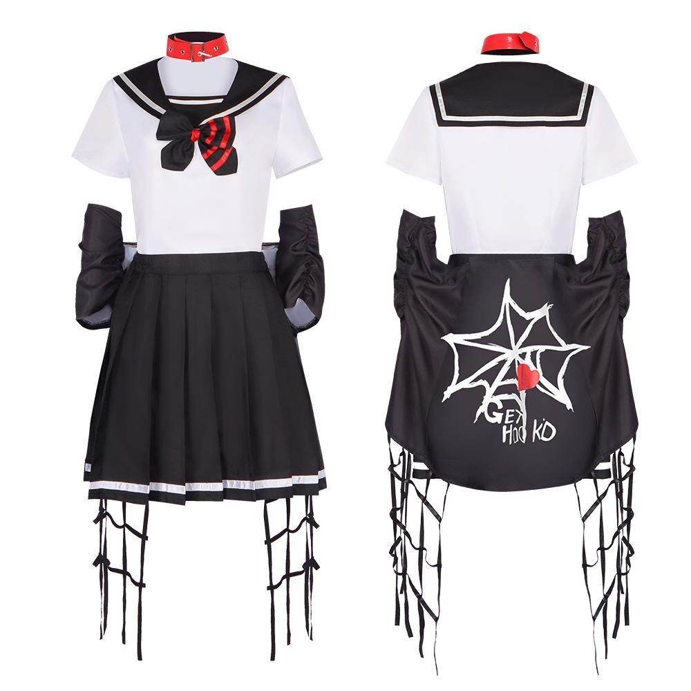 Dead Mount Death Play Shinoyama Poruka Sakimiya Misaki Anime Cosplay Costume Outfits Halloween Carnival Suit - Azufun