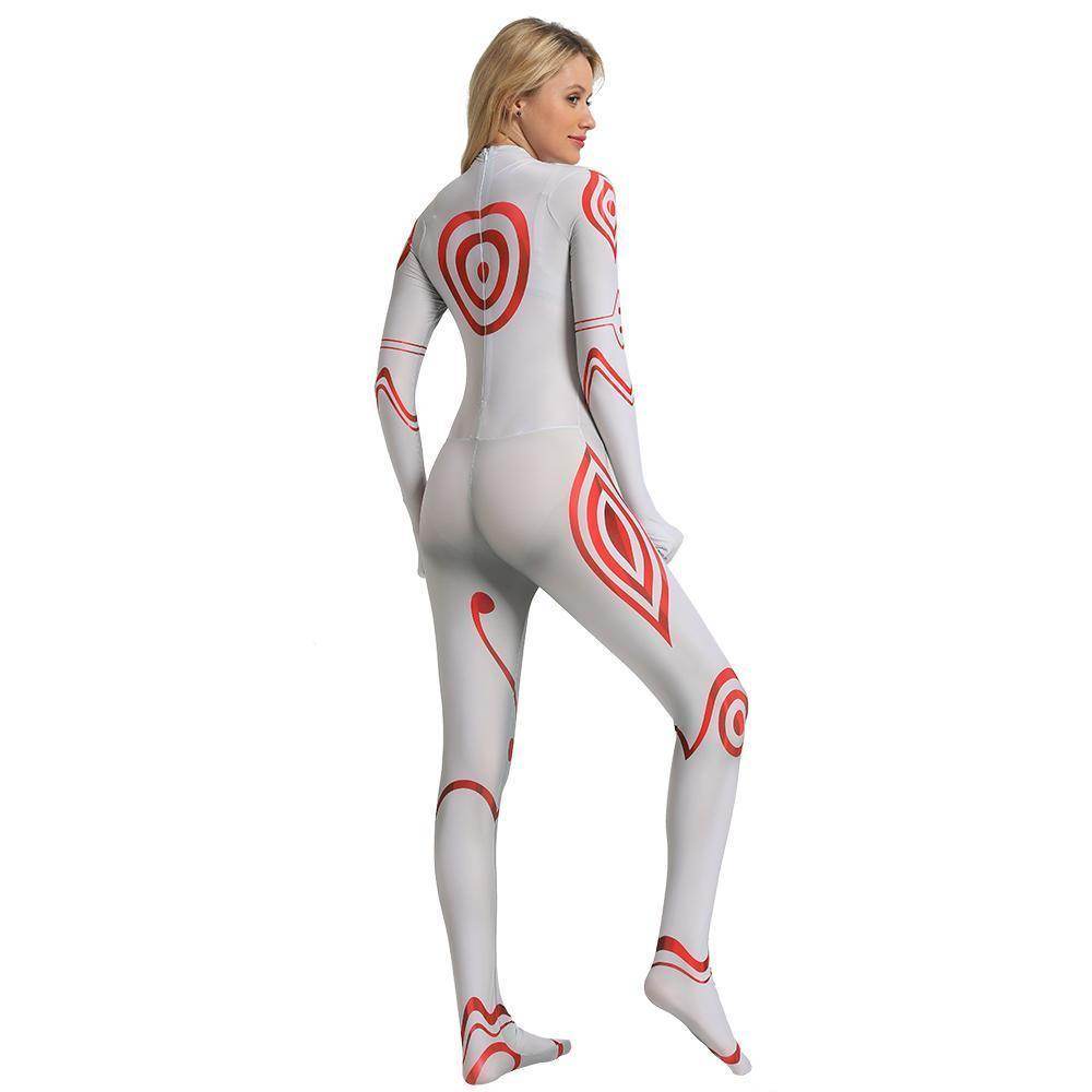 Deadman Wonderland Shiro Cosplay Costume Zentai Bodysuit for Halloween Party - Azufun