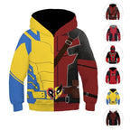 Deadpool and Wolverine Children 3D cartoon Sweater Jumpsuit cosplay - Azufun