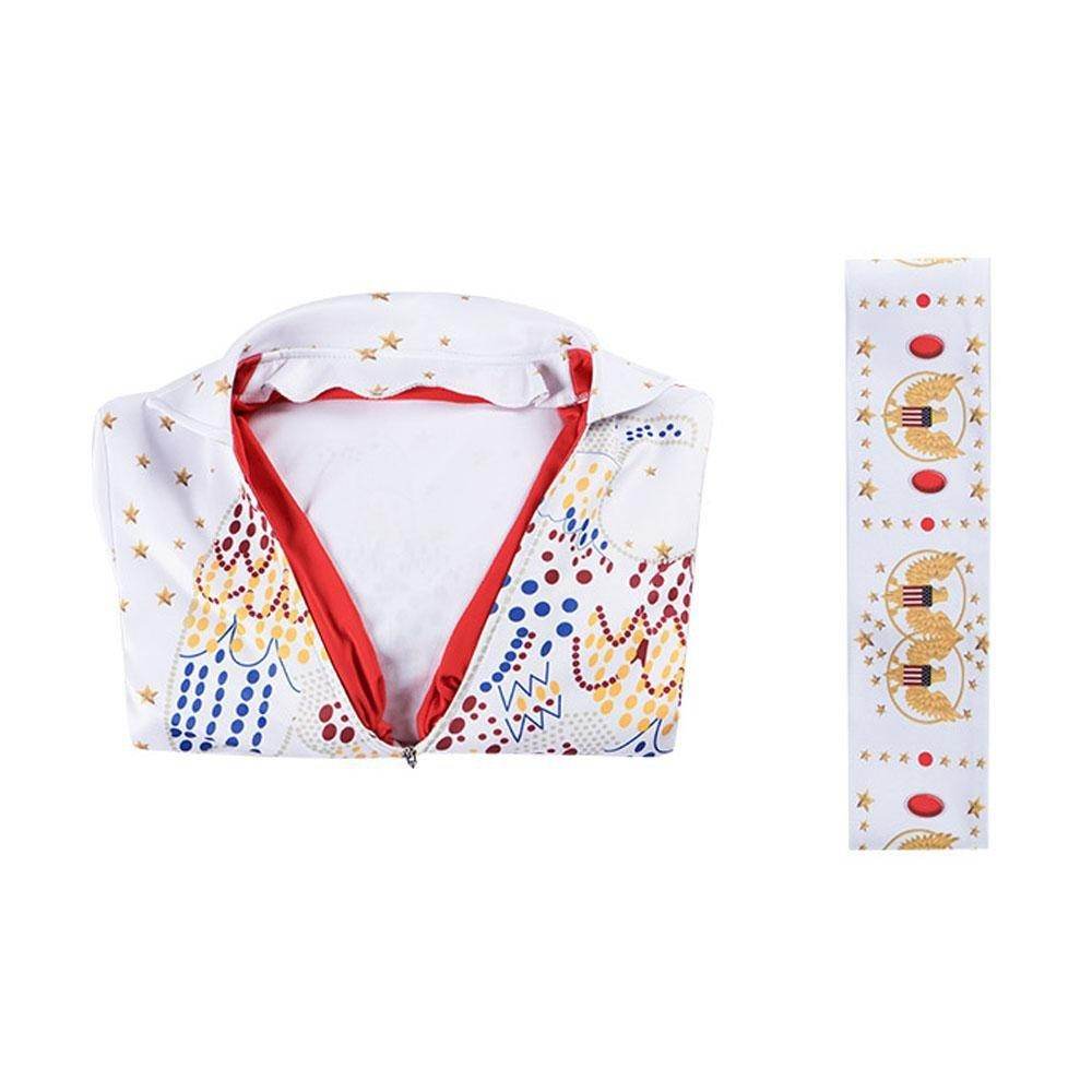 Elvis Presley Rock Singer Cosplay Costume for Halloween and Stage Performances Adult and Children - Azufun