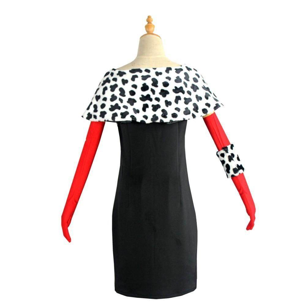Evil Madame Costume Cruella De Vil cosplay dress 101 Dalmatians - Azufun