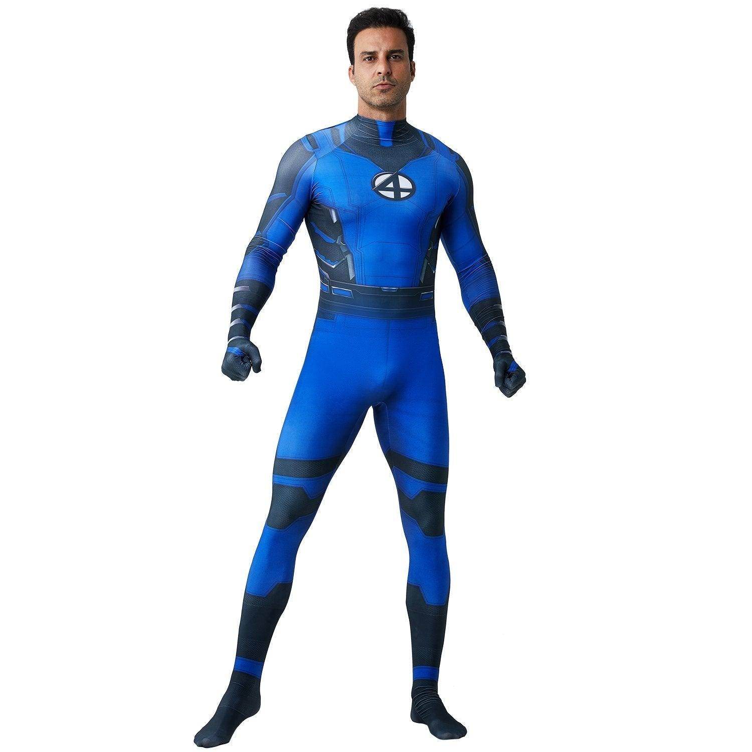Fantastic Four Mr. Fantastic Reed Richards Cosplay Zentai Costume Suit for Adults and Kids - Azufun