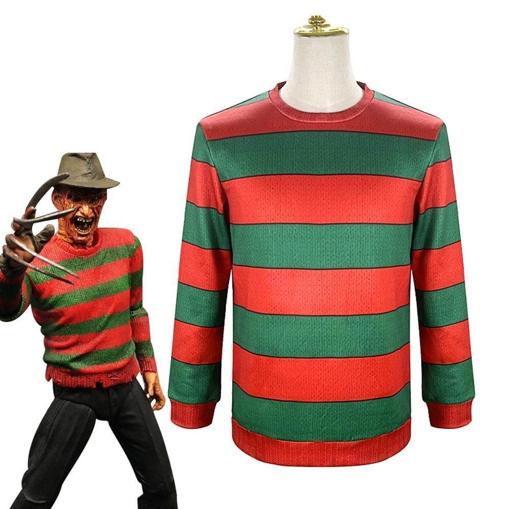 Freddy Krueger A Nightmare on Elm Street Adult Cosplay Costume Outfits Halloween Carnival Suit - Azufun