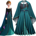 Frozen Girl Dresses Baby Kid Princess Anna Dress Snow Queen Cosplay Costume Party Dress - Azufun