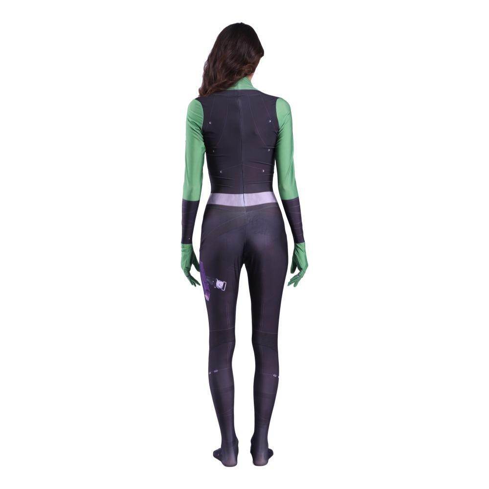 Gamora Costumes Guardians of The Galaxy Cosplay Jumpsuit Superhero Avengers Zentai - Azufun