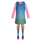 Girl Poppy Dress And Boy Branch Costume Wig Trolls 2 World Tour Cosplay For Kids Adult - Azufun