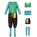 Girl Poppy Dress And Boy Branch Costume Wig Trolls 2 World Tour Cosplay For Kids Adult - Azufun