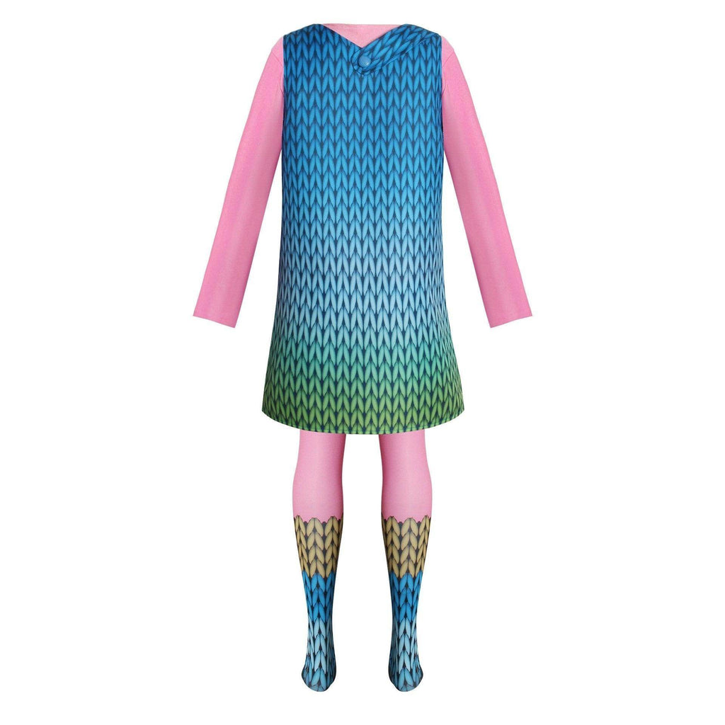 Girl Poppy Dress And Boy Branch Costume Wig Trolls 2 World Tour Cosplay For Kids Adult - Azufun