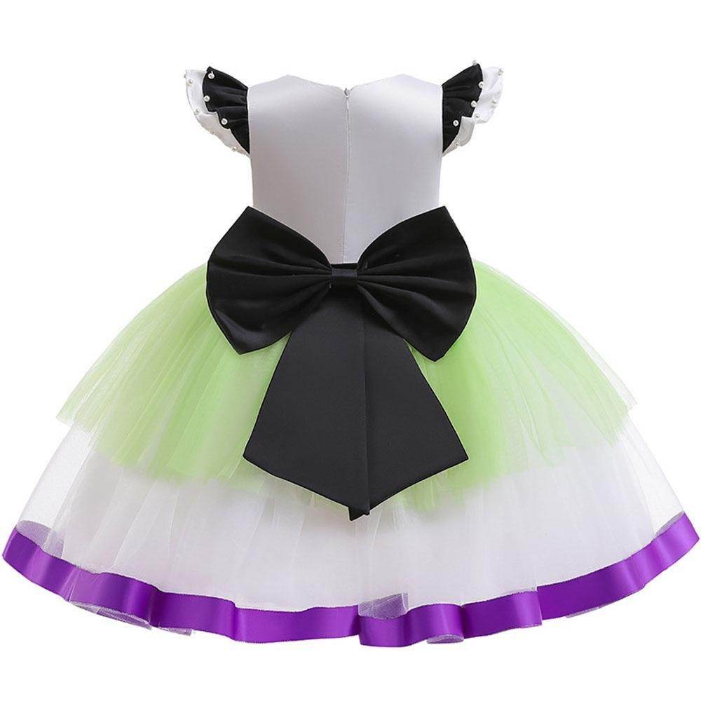 Girls' Buzz Lightyear Princess Dress Beaded Patchwork Party Gown - Azufun
