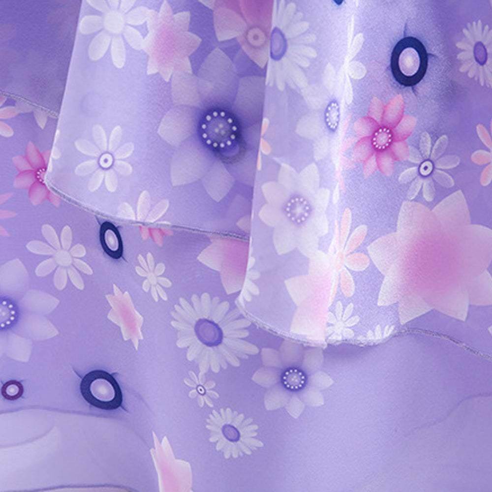 Girls Encanto Isabela Costume Cartoon Princess Dress Fancy Party Outfits - Azufun