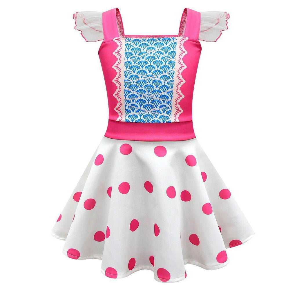 Girls Little Bo Peep Toy Story Kids Girls Dress Outfits Summer Cosplay Costume - Azufun