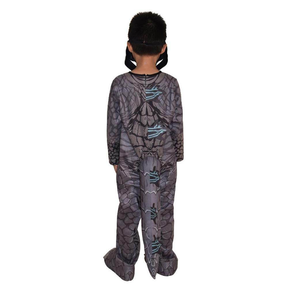 Godzilla Jumpsuit Mask Stage Performance Cosplay Costumes Printing Kids - Azufun