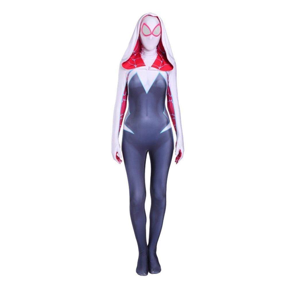 Gwen Stacy Spider-man Costume Costume Zentai Jumpsuit Bodysuit Adult Kids - Azufun