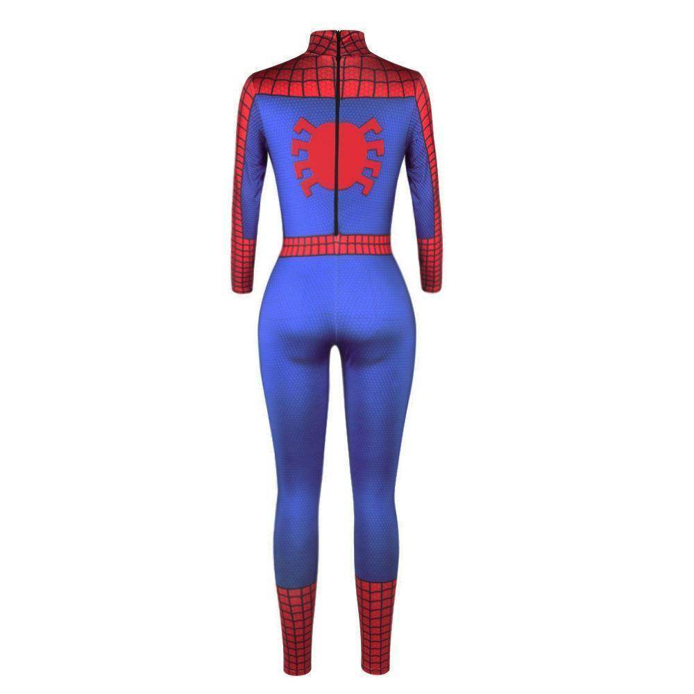 Halloween Peter B Parker Spider woman Digital Printed Bodycon Jumpsuit Costume - Azufun