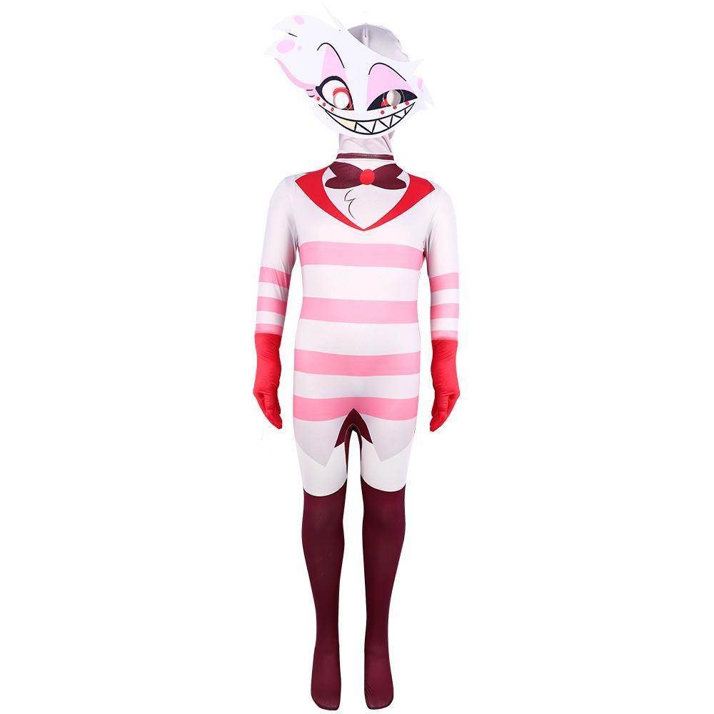 Hazbin Hotel Angel Dust AD Jumpsuit Adult Kids Cosplay Costume Carnival - Azufun