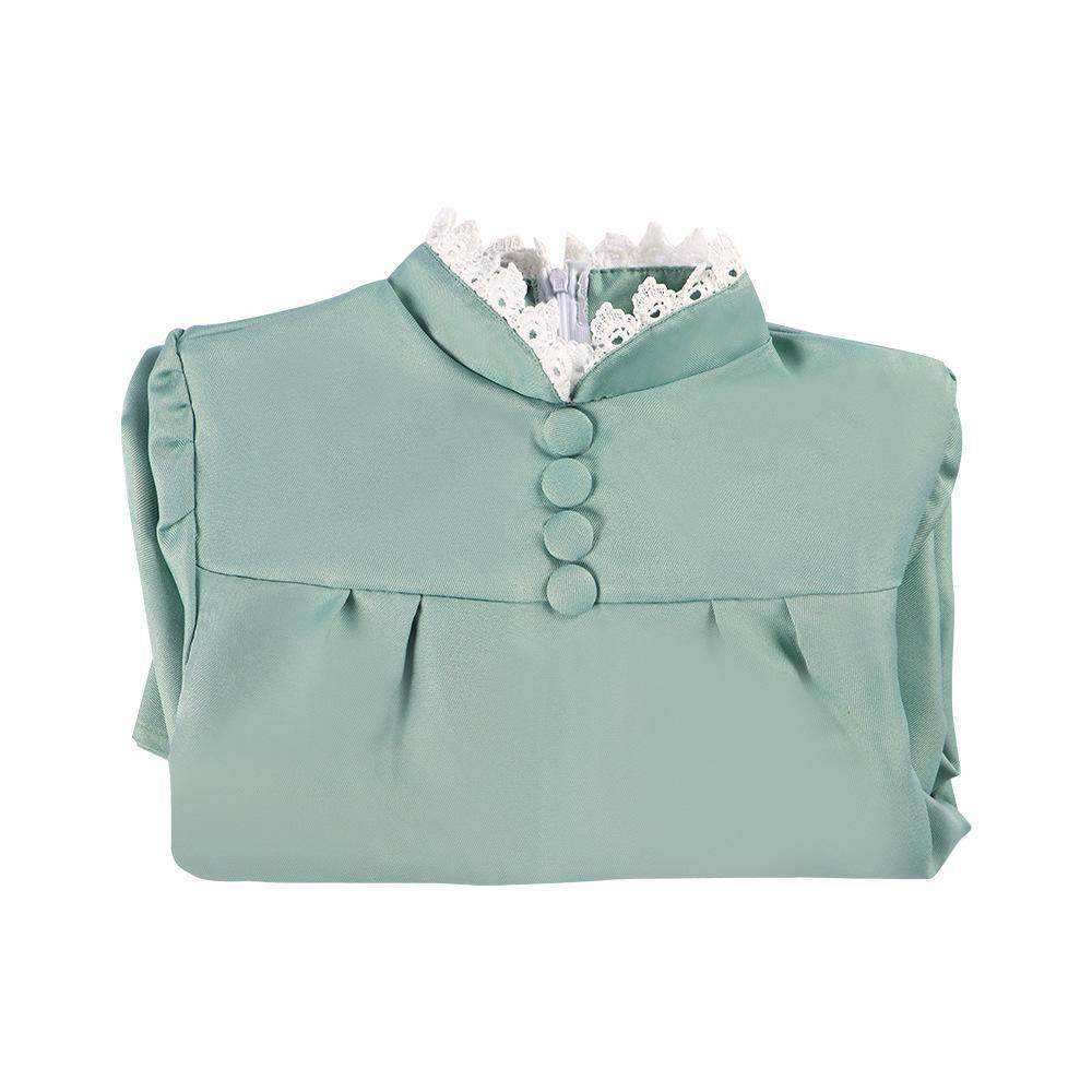 Howl's Moving Castle Green Maid Dress Halloween Carnival Suit Cosplay Costume - Azufun