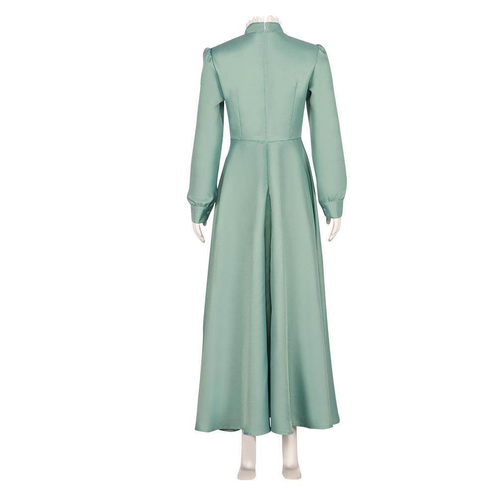 Howl's Moving Castle Green Maid Dress Halloween Carnival Suit Cosplay Costume - Azufun