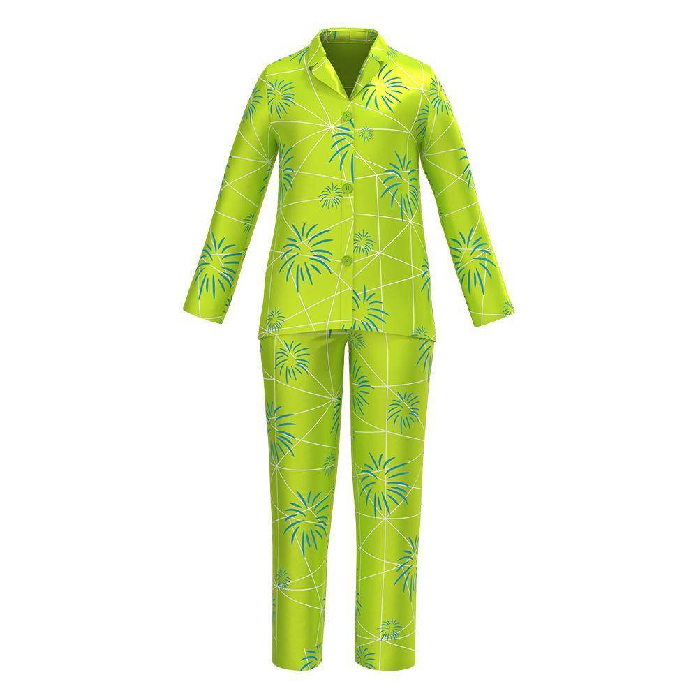 inside out 2 costumes Summer ice silk pajamas Home Wear - Azufun