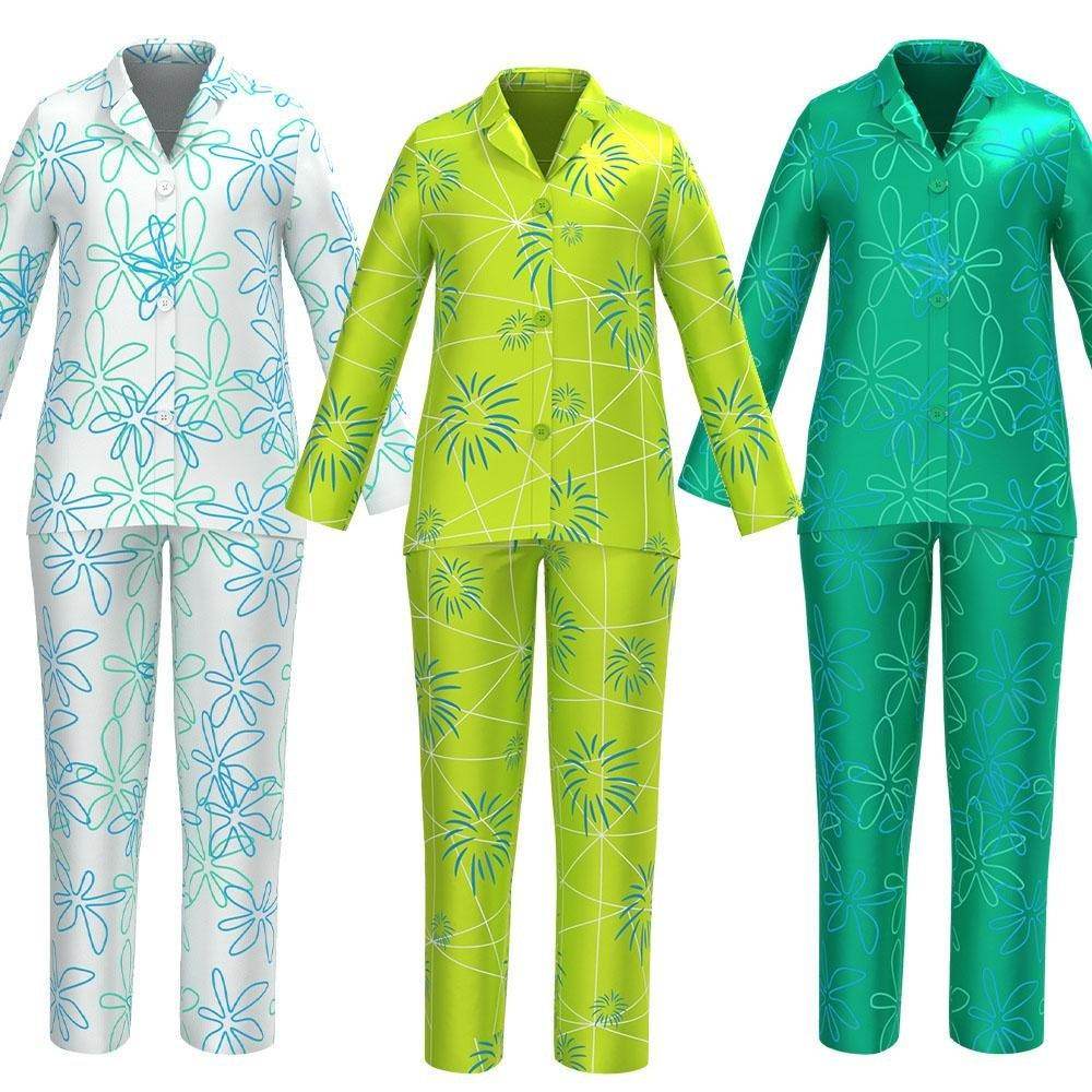 inside out 2 costumes Summer ice silk pajamas Home Wear - Azufun