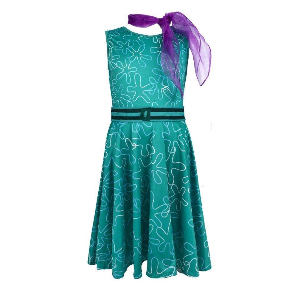 Inside Out 2 Disgust Costume Halloween Stage Performance Outfit for Kids and Adults - Azufun