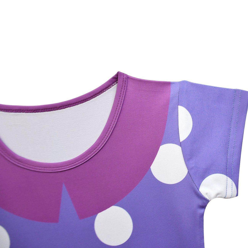 Inside Out Cosplay Costume Ruffle Nightgown for Girls Kids' Homewear Dress with Bag - Azufun