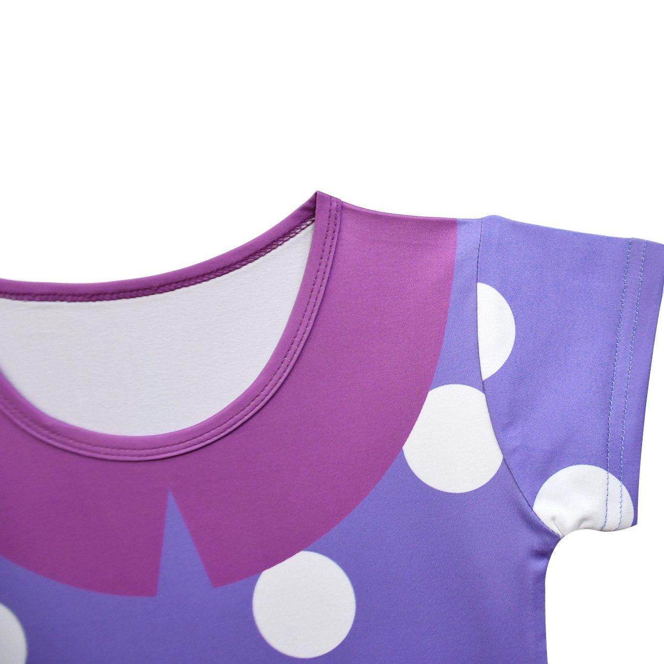 Inside Out Cosplay Costume Ruffle Nightgown for Girls Kids' Homewear Dress with Bag - Azufun