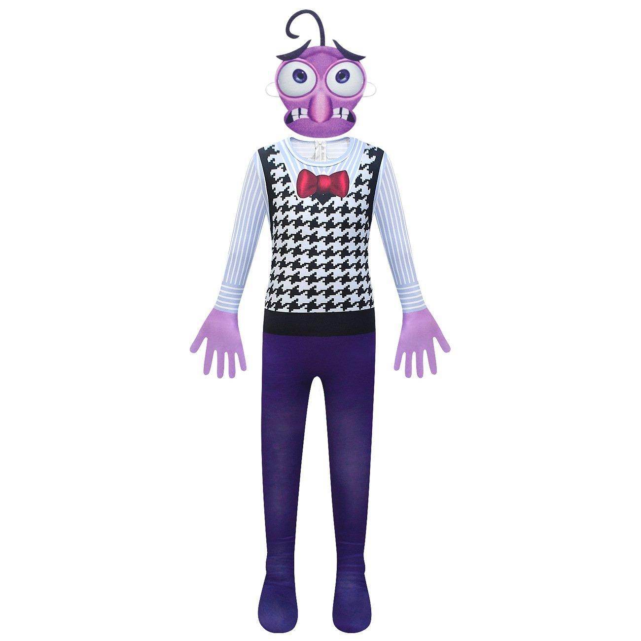 Inside Out Fear Cosplay Jumpsuit for Boys Kids' Zentai Costume - Azufun