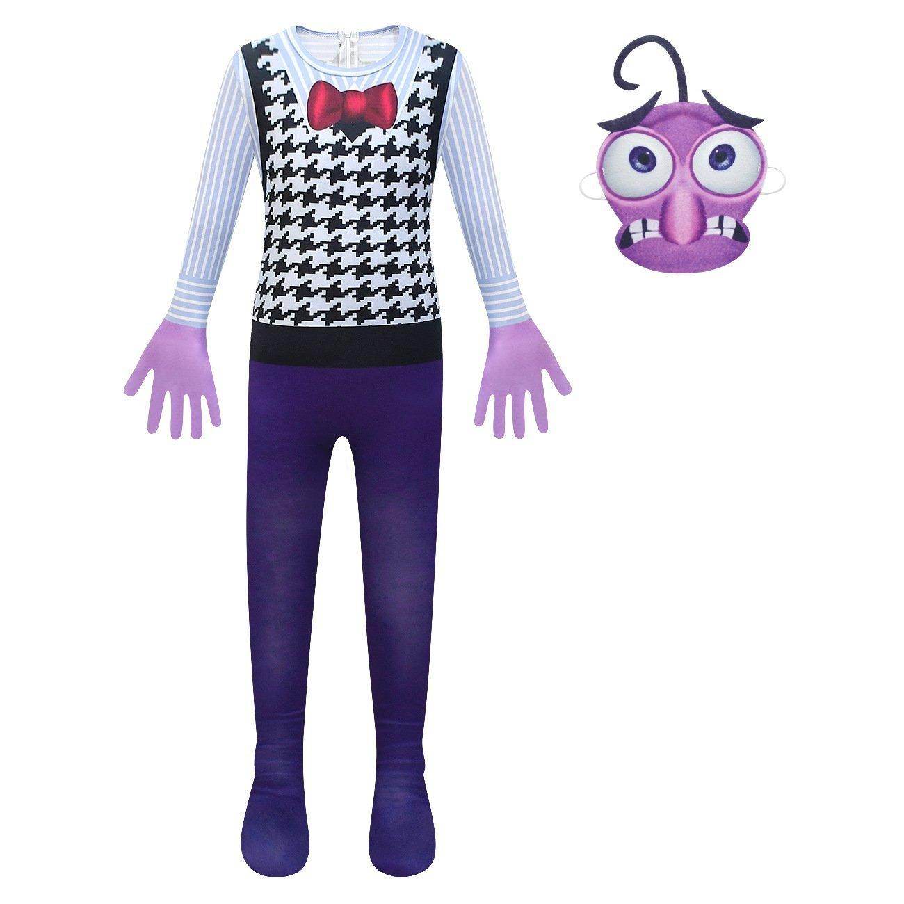Inside Out Fear Cosplay Jumpsuit for Boys Kids' Zentai Costume - Azufun