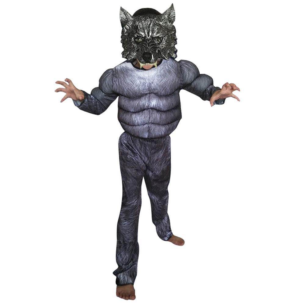 into the woods 1987 wolf costume Masquerade for Adults Halloween - Azufun