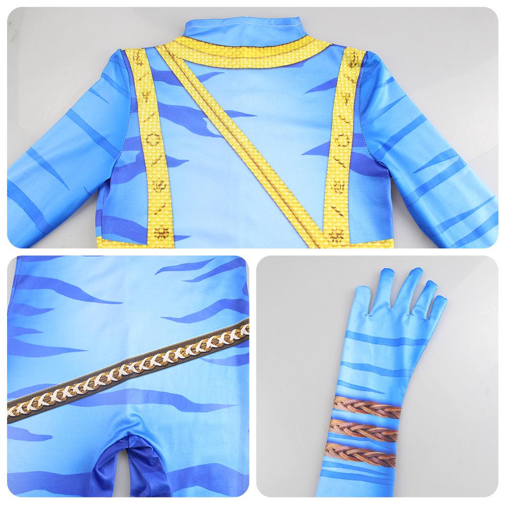 Avatar: The Way of Water Cosplay Costume adult zentai costume Sets and Mask Up For kids