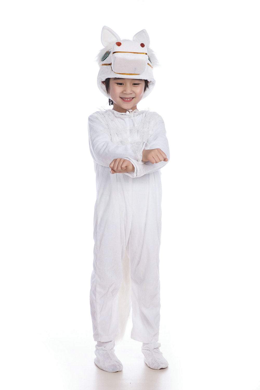 White Horse Animal Cospaly Wear Kigurumi Cute Kids Costume Child Gift