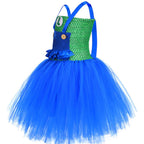 Super Mario Bros Mario Luigi Cartoon Halloween Suit Cosplay Tutu Dress