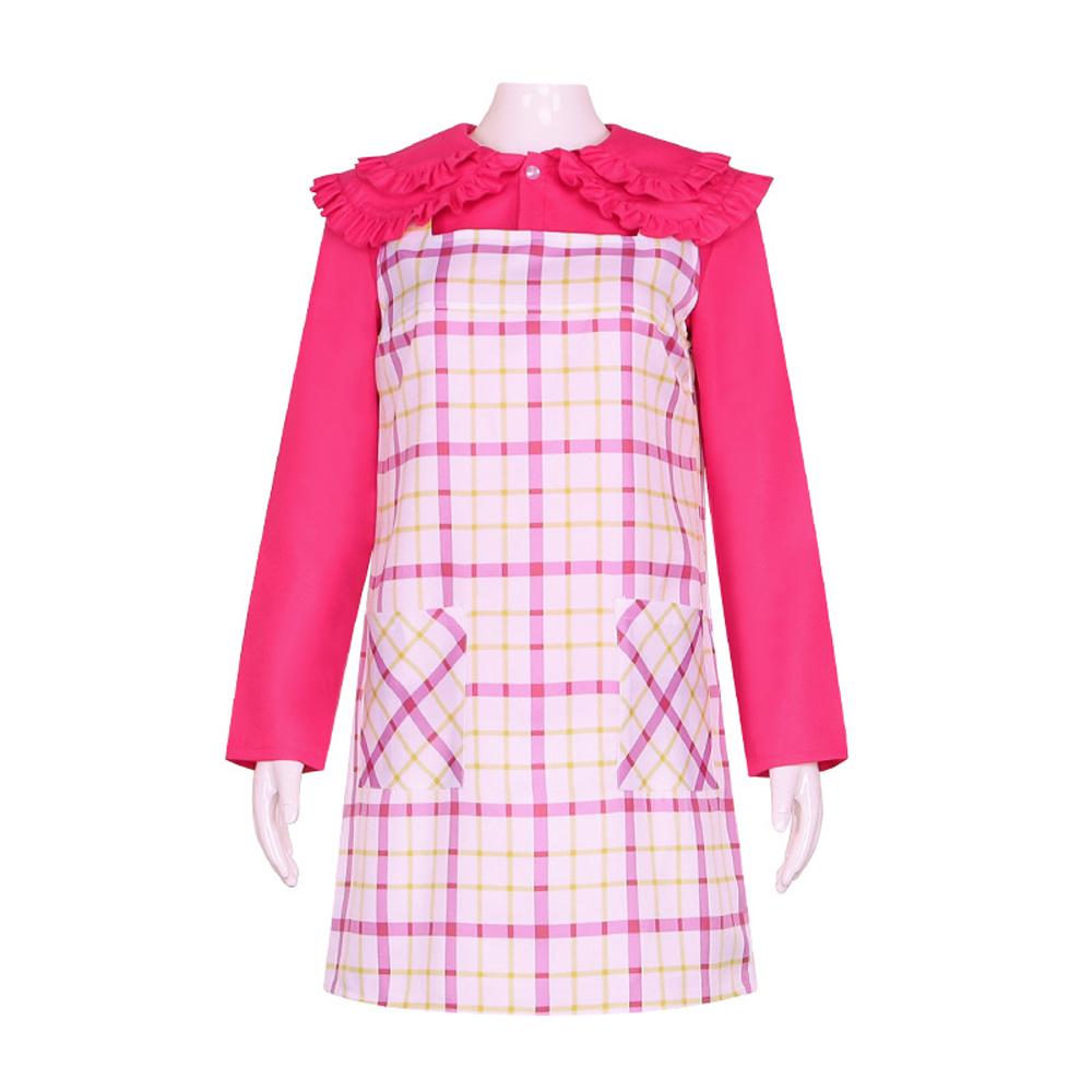 Wednesday Cosplay Costume Enid Sinclair Pink Dress Halloween Outfit for Women