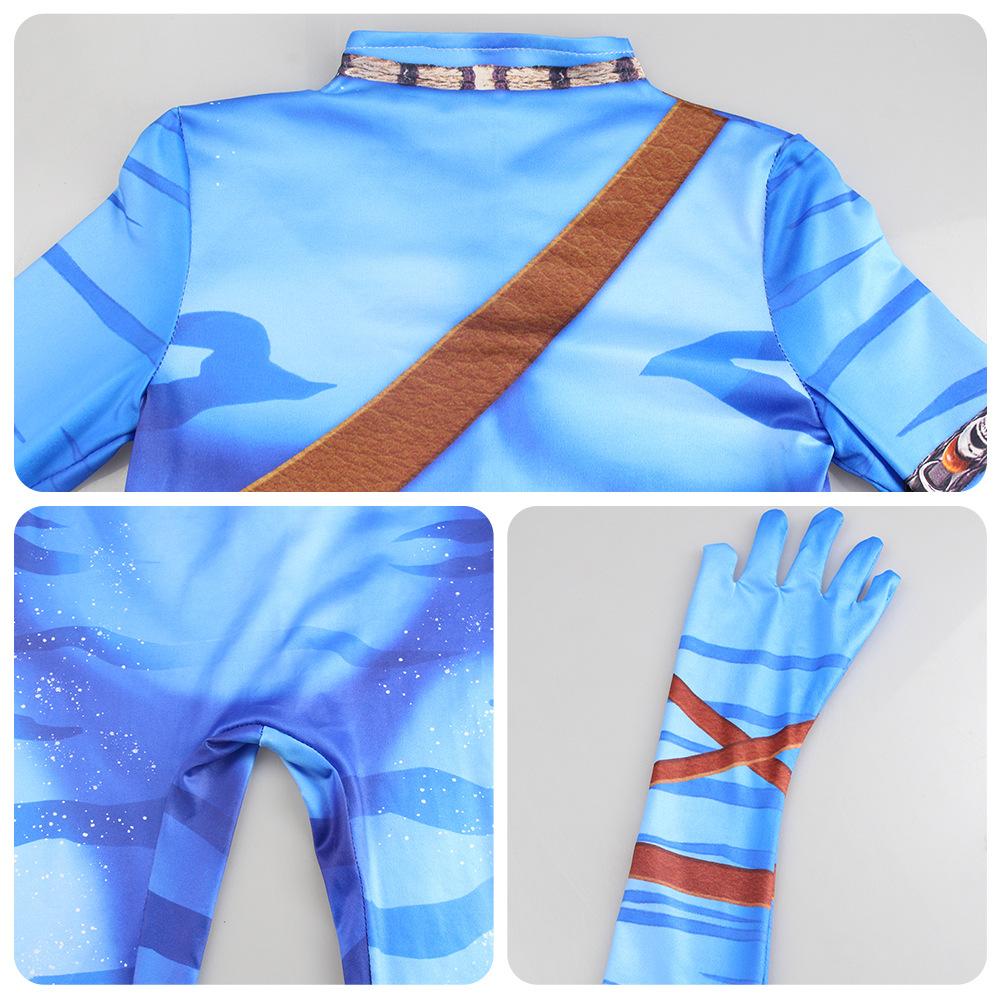 Avatar: The Way of Water Cosplay Costume adult zentai costume Sets and Mask Up For kids