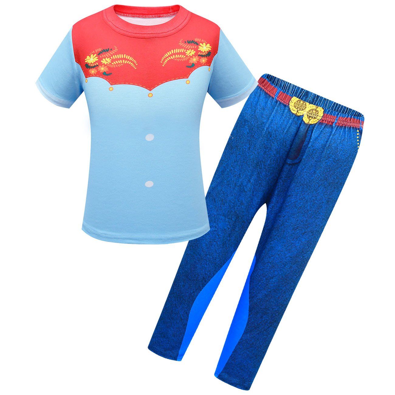 Spirit Lucky Costumes Short Sleeve Trousers Two Piece Sets for Girls