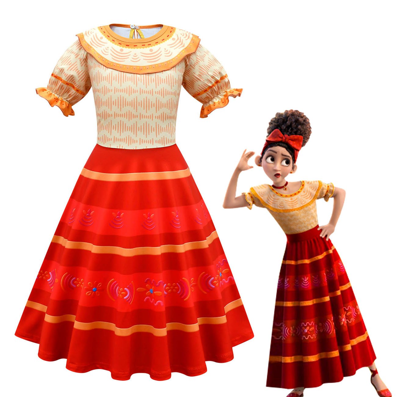 Encanto Dolores Costume Cartoon Movie Halloween Cosplay Dresses Outfits for Girls