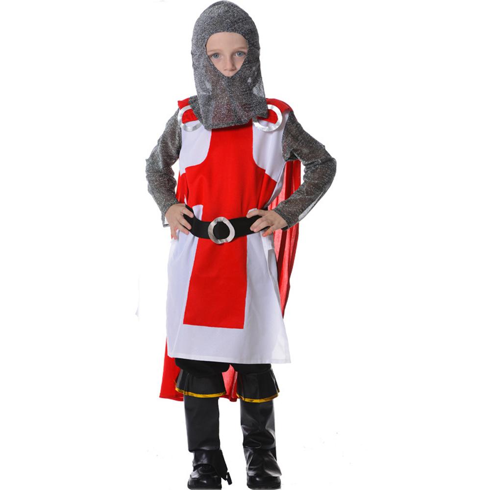 Boy's Roman Knight Warrior Role Playing Kids Halloween Cosplay Children's Soldier Gladiator Costumes