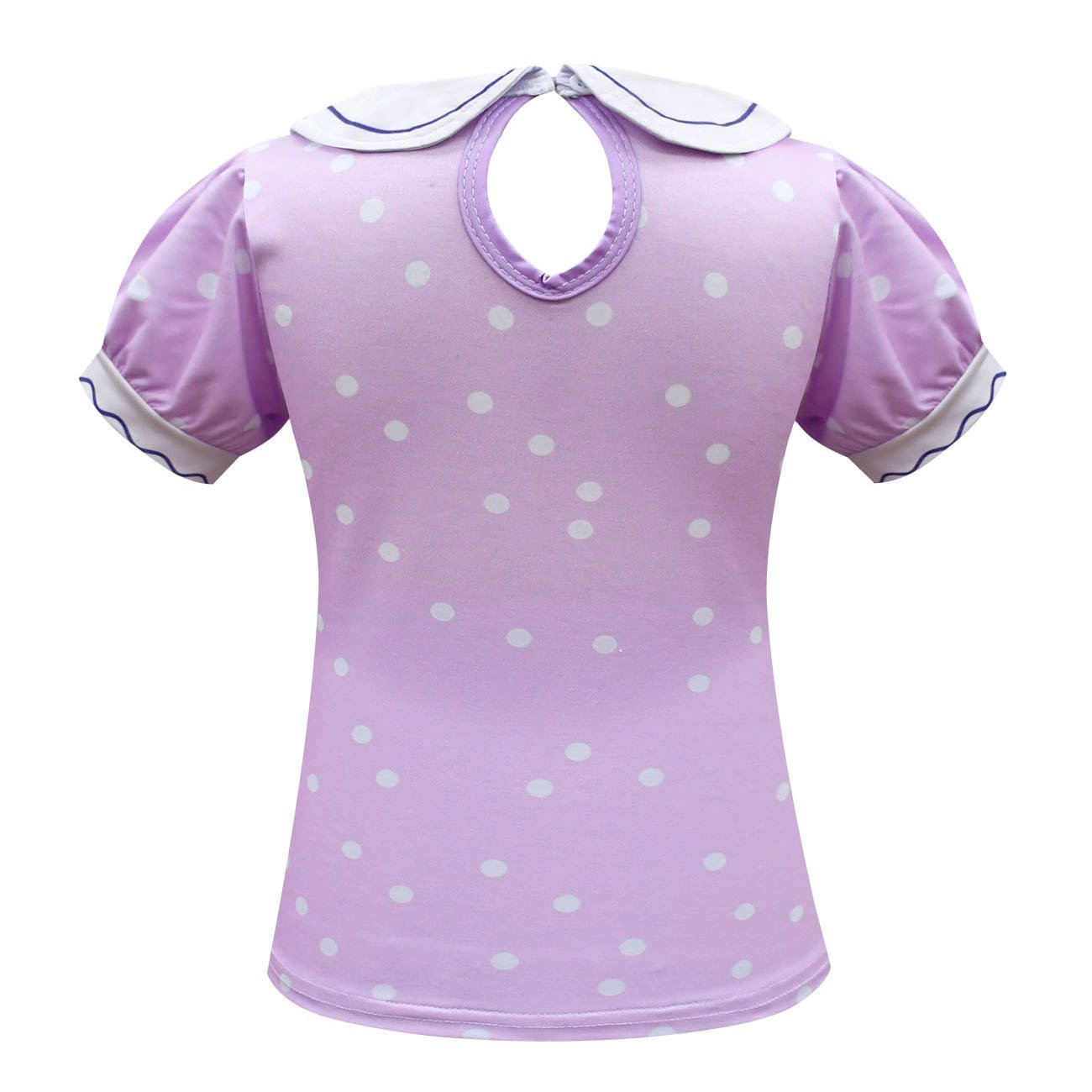 Spirit Costumes Sets Purple Puff Sleeve Trousers Two Piece Suits for Girls