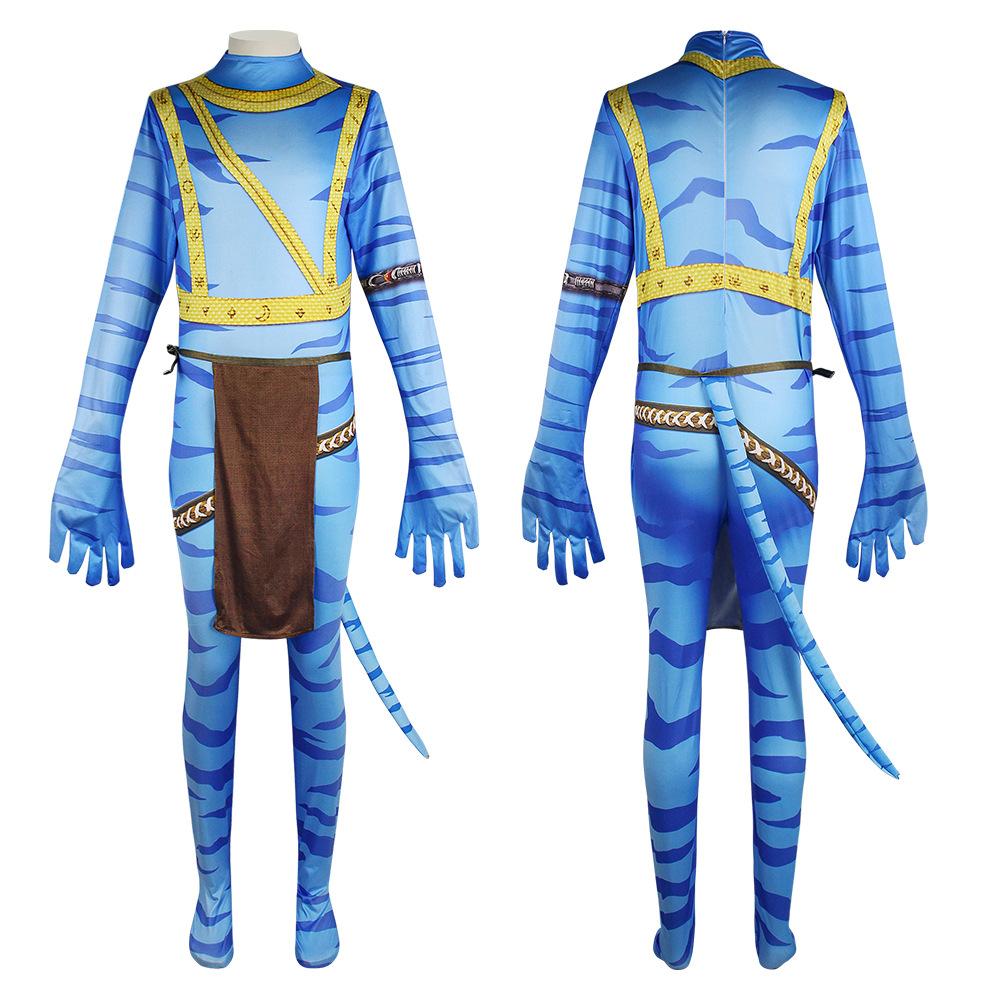 Avatar: The Way of Water Cosplay Costume adult zentai costume Sets and Mask Up For kids