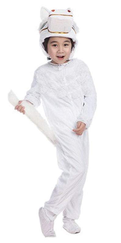 White Horse Animal Cospaly Wear Kigurumi Cute Kids Costume Child Gift