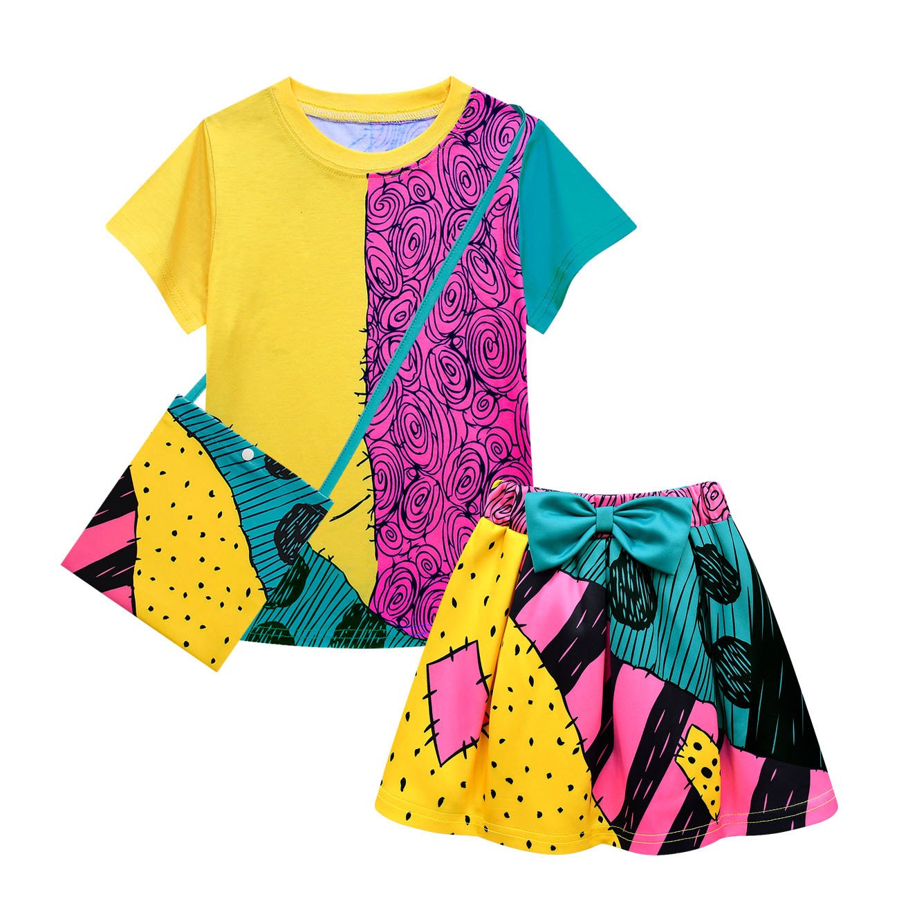 The Nightmare Before Christmas Sally Cosplay Outfit Princess Dress Suits