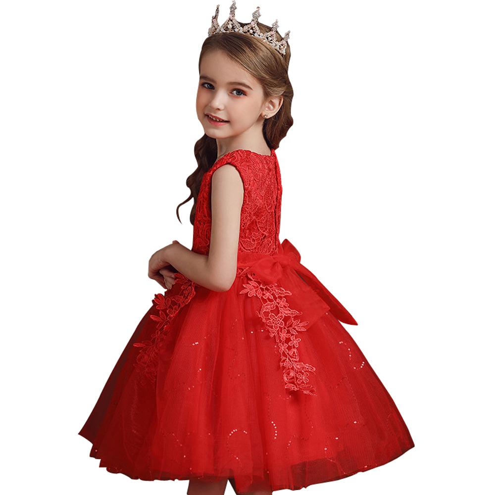 Children's Mesh Summer Dress Princess Dress Girls Performance Costume Flower Tutu Dress