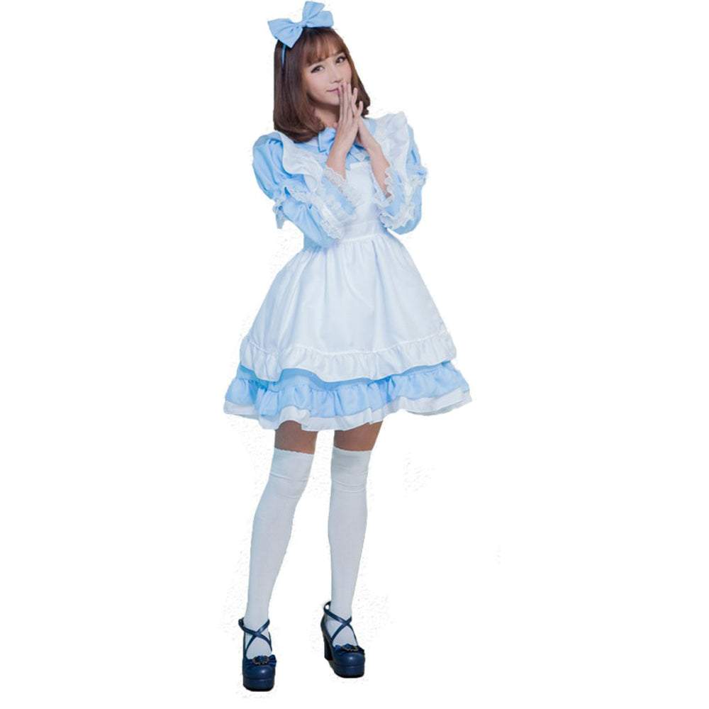 Halloween Alice Dress Girl's Princess Costume Maid Dress for kids