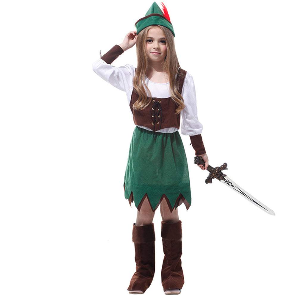 Classics -Peter Pan Child kids cosplay Costume  Halloween Dress